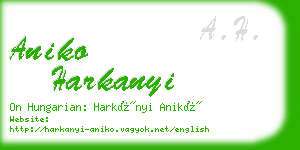 aniko harkanyi business card